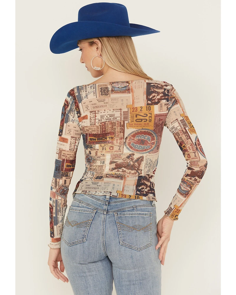Idyllwind Women's Rodeo Ticket Long Sleeve Mesh Shirt
