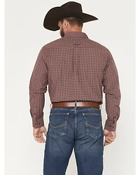 Ariat Men's Pro Series Travis Plaid Print Long Sleeve Button-Down Stretch Western Shirt - Big