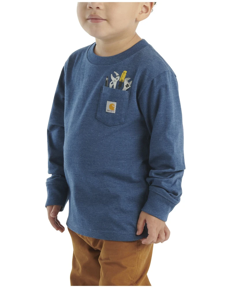 Carhartt Toddler Boys' Tool Pocket Long Sleeve Graphic T-Shirt