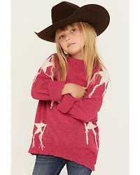 Rock & Roll Denim Girls' Star Print Sweater