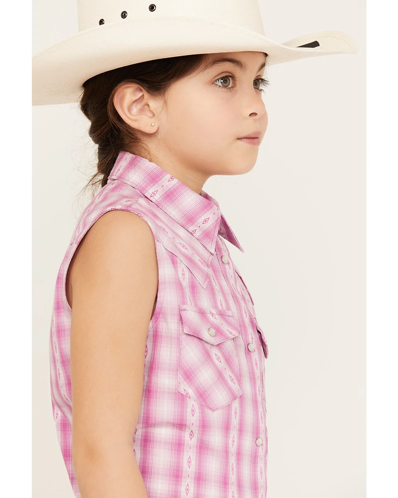 Shyanne Girls' Dobby Pearl Snap Western Shirt