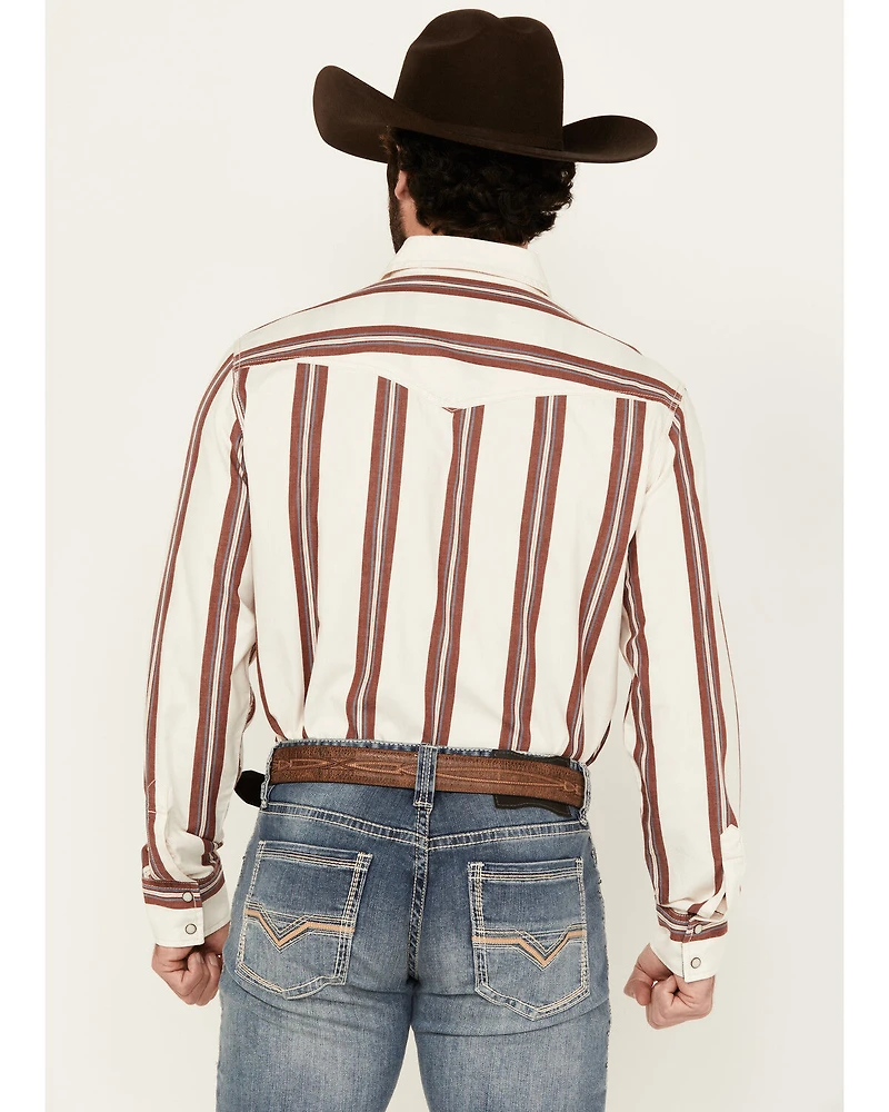 Wrangler Retro Men's Striped Long Sleeve Snap Western Shirt - Tall