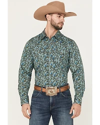Wrangler Retro Men's Floral print Long Sleeve Snap Western Shirt