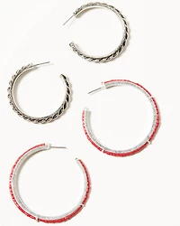 Idyllwind Women's Ethel Antique Hoop Earring Set - 2 Piece