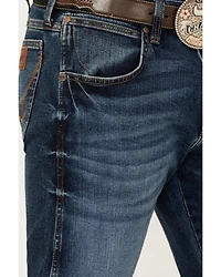 Wrangler Retro Men's Elwick Dark Wash Slim Bootcut Stretch Denim Jeans