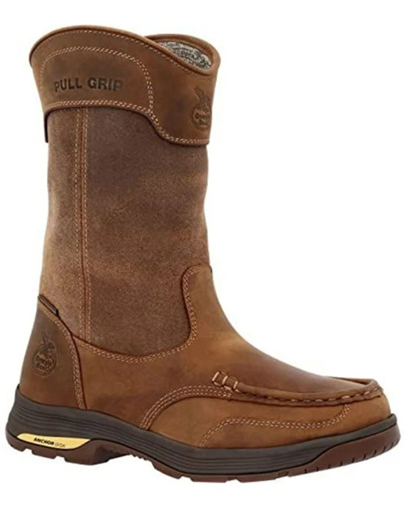 Georgia Boot Men's Athens Superlyte Waterproof Wellington Pull On Western Boots - Alloy Toe