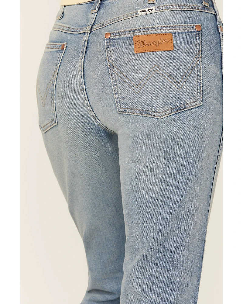 Wrangler Women's Medium Wash Westward Mid Rise Bootcut Stretch Denim Jeans