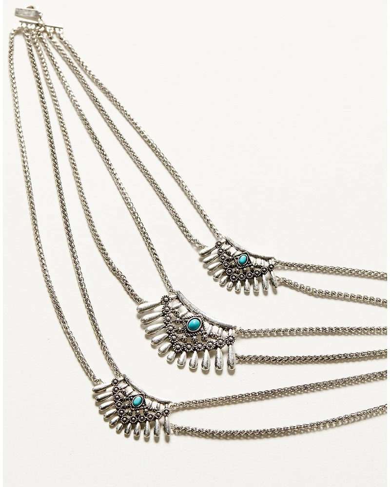 Idyllwind Women's Silver Multi-Strand Montgomery Necklace