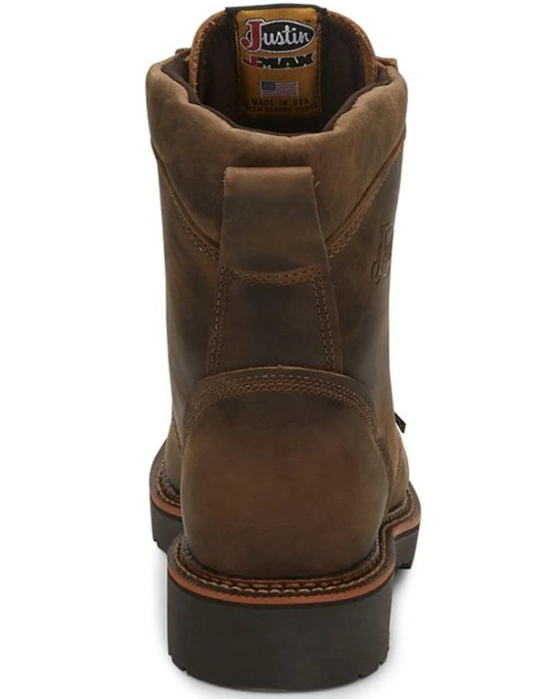 Justin Men's J-Max 8" Blueprint Lace-Up EH Work Boots - Soft Toe