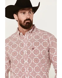 Ariat Men's Boot Barn Exclusive Clifford Logo Twill Medallion Long Sleeve Button-Down Western Shirt