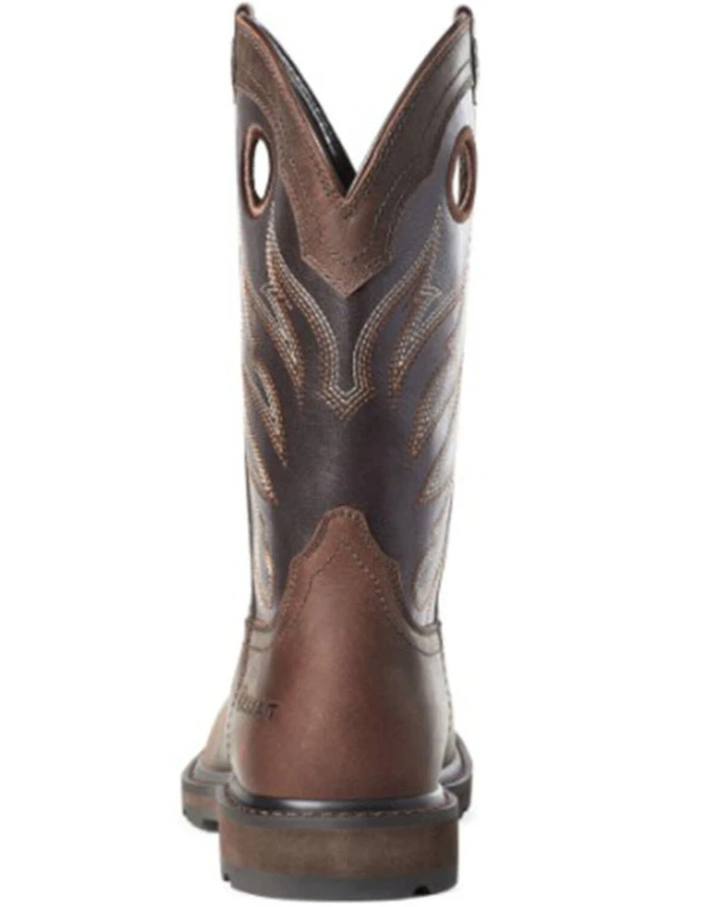 Ariat Men's Brown Groundwork Western Work Boots - Soft Toe