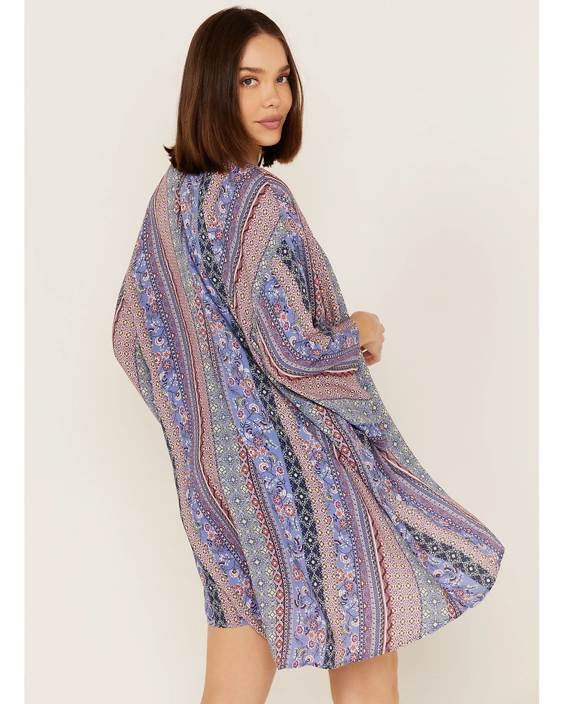 Cotton & Rye Women's Floral Border Print Kimono
