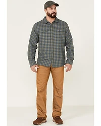 Brothers and Sons Men's Small Check Plaid Long Sleeve Button-Down Western Shirt