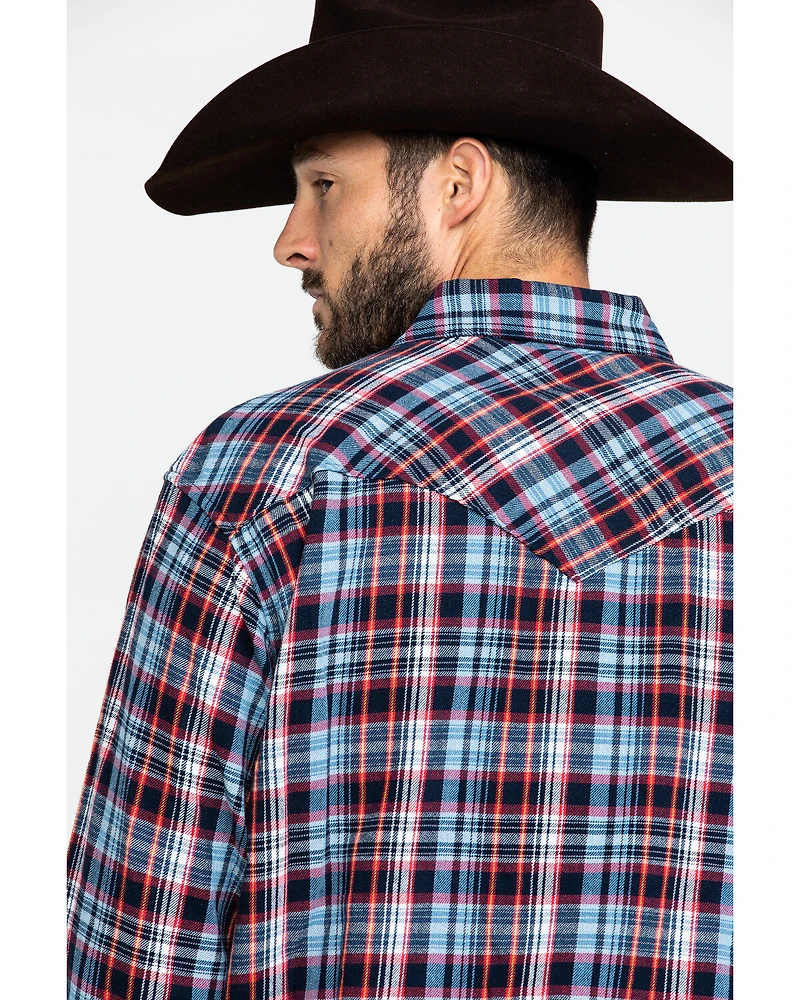 Resistol Men's Crook Small Plaid Long Sleeve Western Shirt