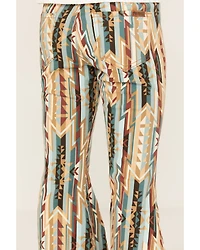 Rock & Roll Denim Girls' Southwestern Print Bargain Bell Flare Jeans
