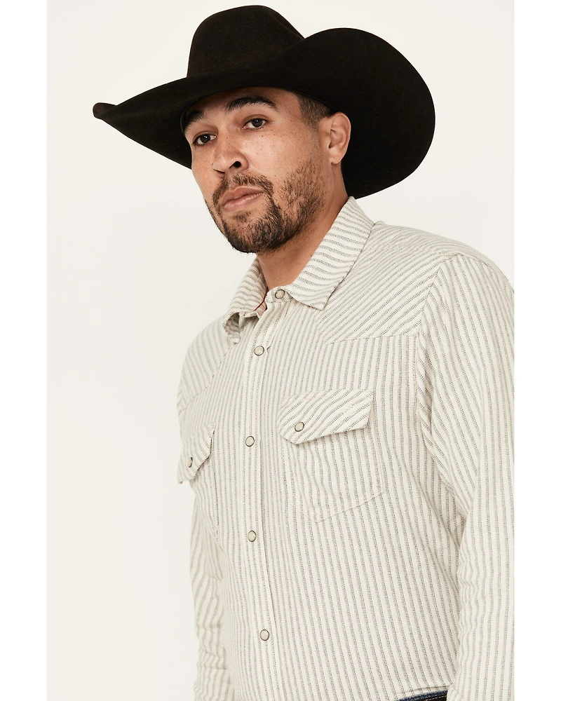 Blue Ranchwear Men's Boone Striped Long Sleeve Snap Western Shirt