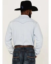 Kimes Ranch Men's Grimes Light Wash Denim Long Sleeve Snap Western Shirt