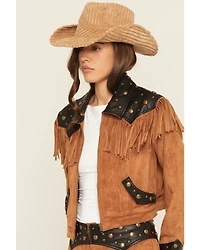 Show Me Your Mumu Women's Wilson Faux Suede Fringe Jacket