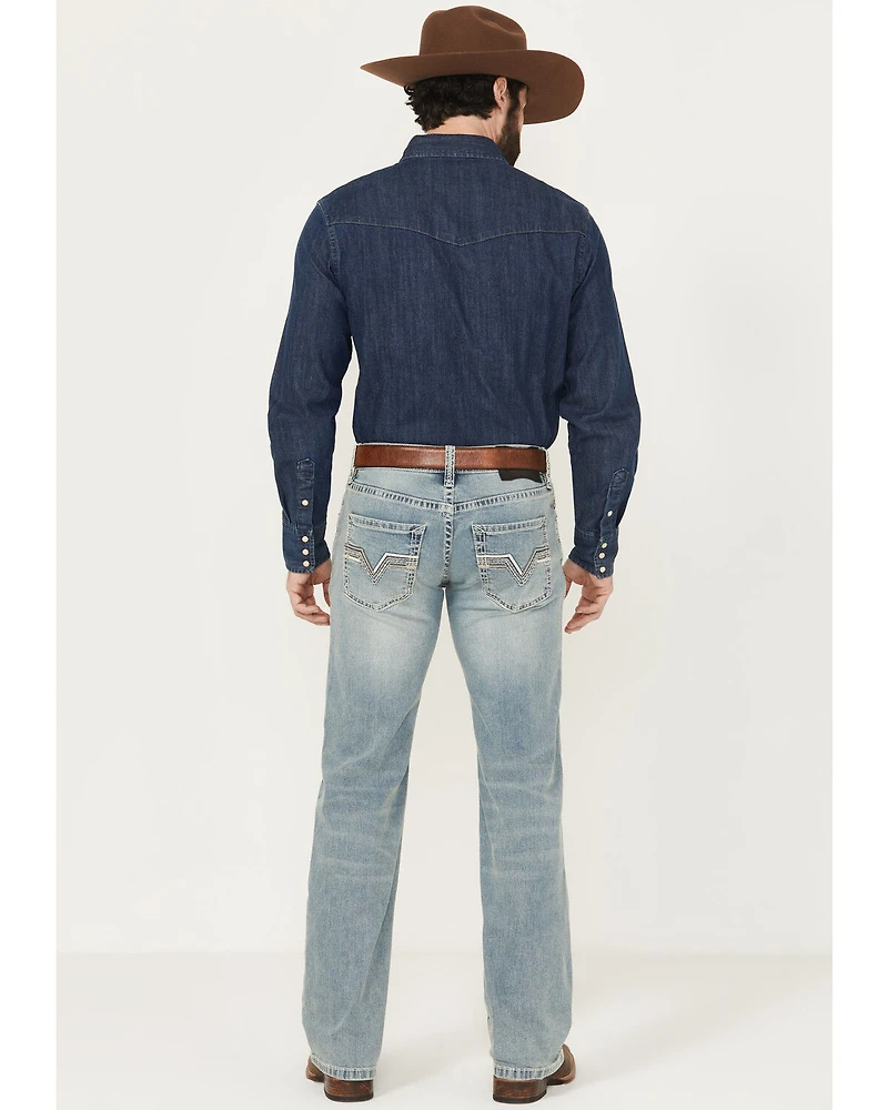 Rock & Roll Denim Men's Pistol Light Wash Straight Leg Jeans