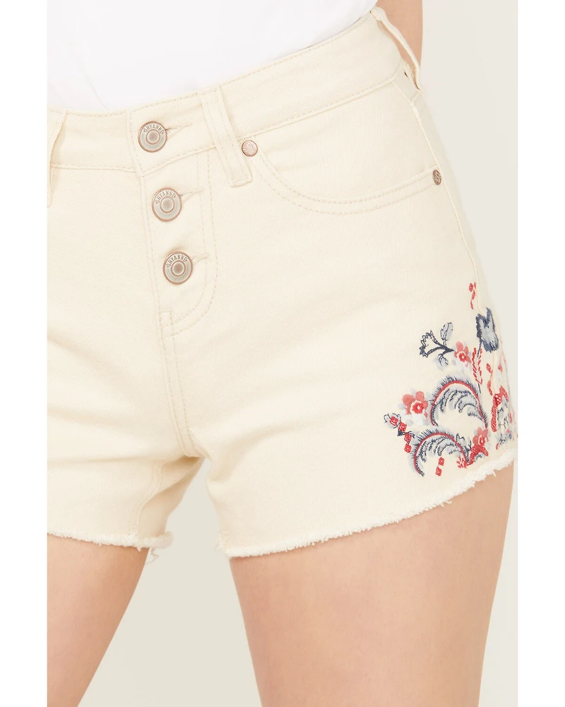Shyanne Women's Mid Rise Americana Embroidered Shorts
