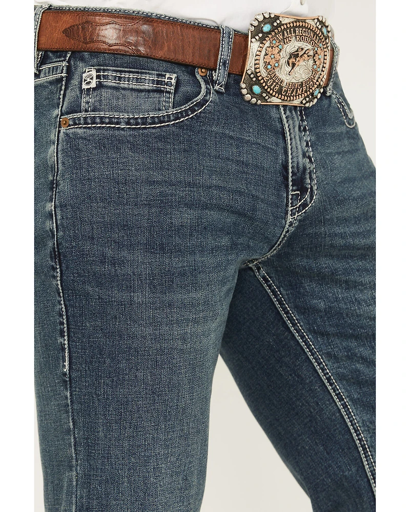 Hooey By Rock & Roll Denim Men's Medium Wash Pistol Straight Reflex Jeans