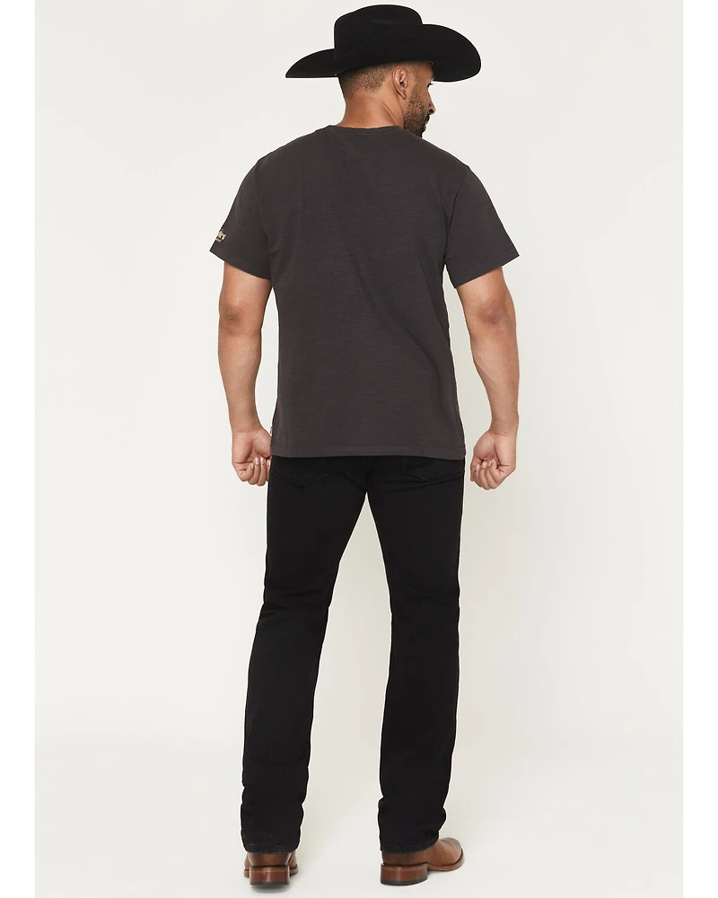 Levi’s Men’s 557 Run The Road Rinse Black Western Straight Denim Jeans