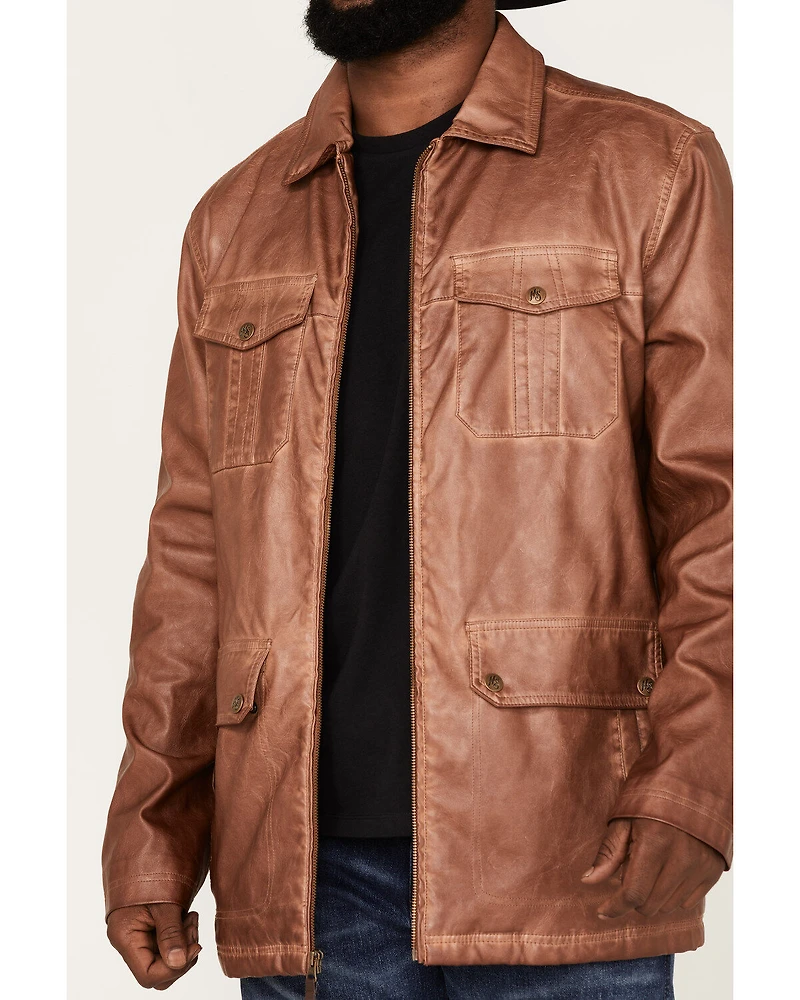 Moonshine Spirit Men's Garment Dye Moto Jacket