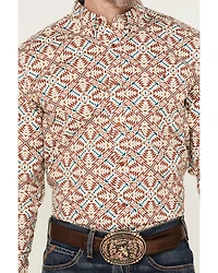 RANK 45® Men's Lagos Southwestern Print Long Sleeve Button-Down Performance Stretch Western Shirt