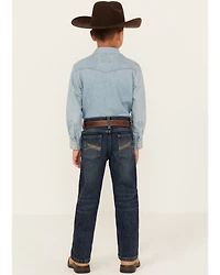 Wrangler 20X Boys' Dark Wash Slim Fit Vintage Bootcut Denim Jeans