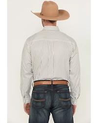 Cinch Men's Striped Print Long Sleeve Button-Down Western Shirt