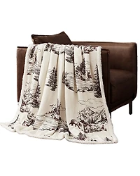 HiEnd Accents White Pine Sherpa Throw
