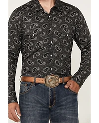 Rock & Roll Denim Men's Paisley Print Long Sleeve Snap Stretch Western Shirt