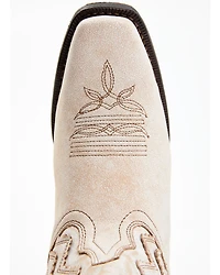 Laredo Women's Rustic Bone Overlay Western Boots - Square Toe