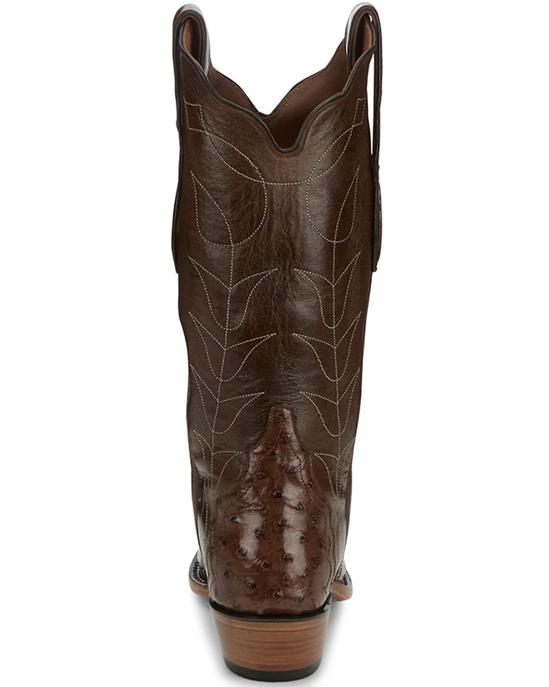 Tony Lama Women's Boot Barn Exclusive Kango Tobac Exotic Ostrich Western Boots - Snip Toe