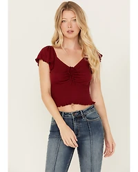 Idyllwind Women's Pointe Flutter Sleeve Smocked Top