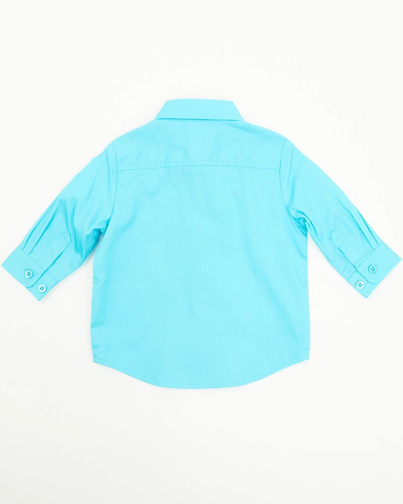 Cinch Infant Boys' Solid Long Sleeve Button-Down Western Shirt