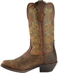 Justin Women's 12" Square Toe Stampede Western Boots