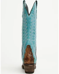 Tanner Mark Women's Exotic Python Tall Western Boots - Snip Toe