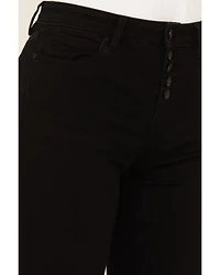 Shyanne Women's High Rise Destructed Super Flare Stretch Jeans