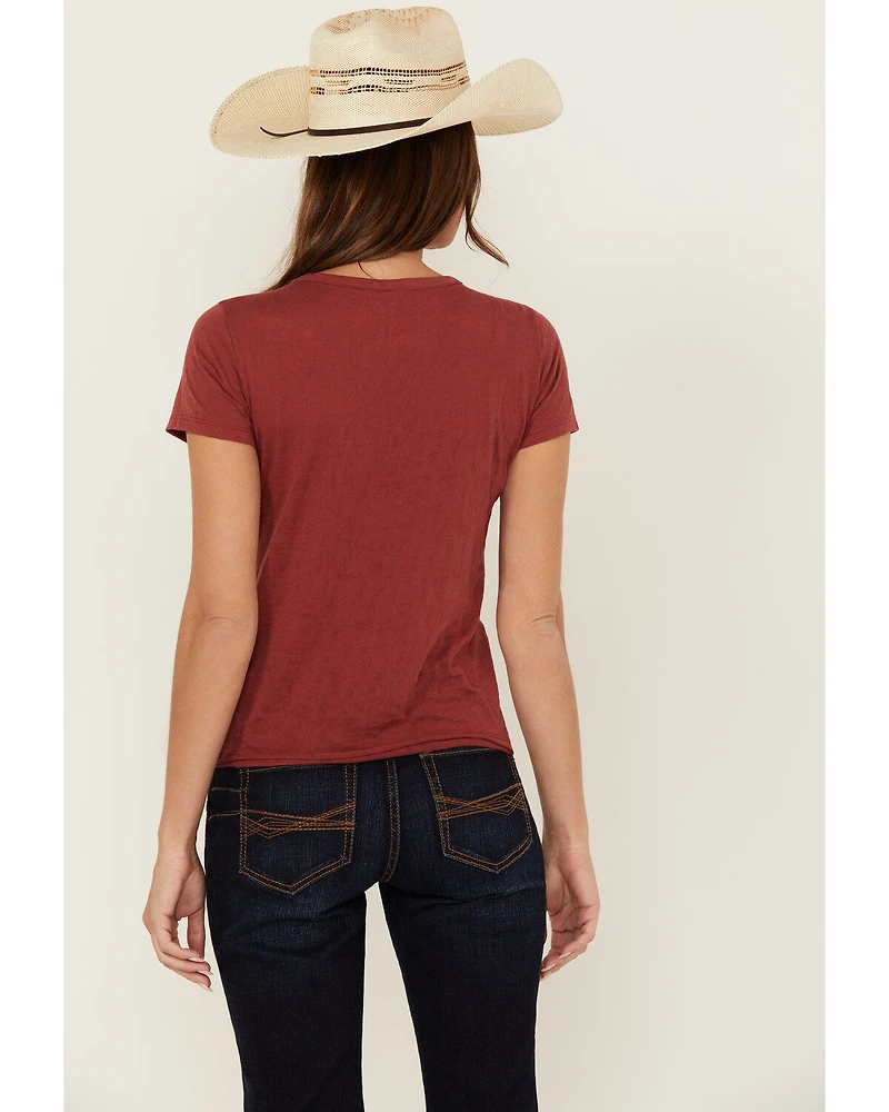 Shyanne Women's Lovell Star Burnout Henley Tee