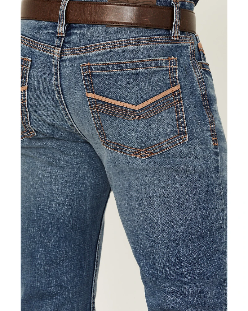 Cody James Men's Bronco Wash Wyatt Slim Bootcut Stretch Denim Jeans