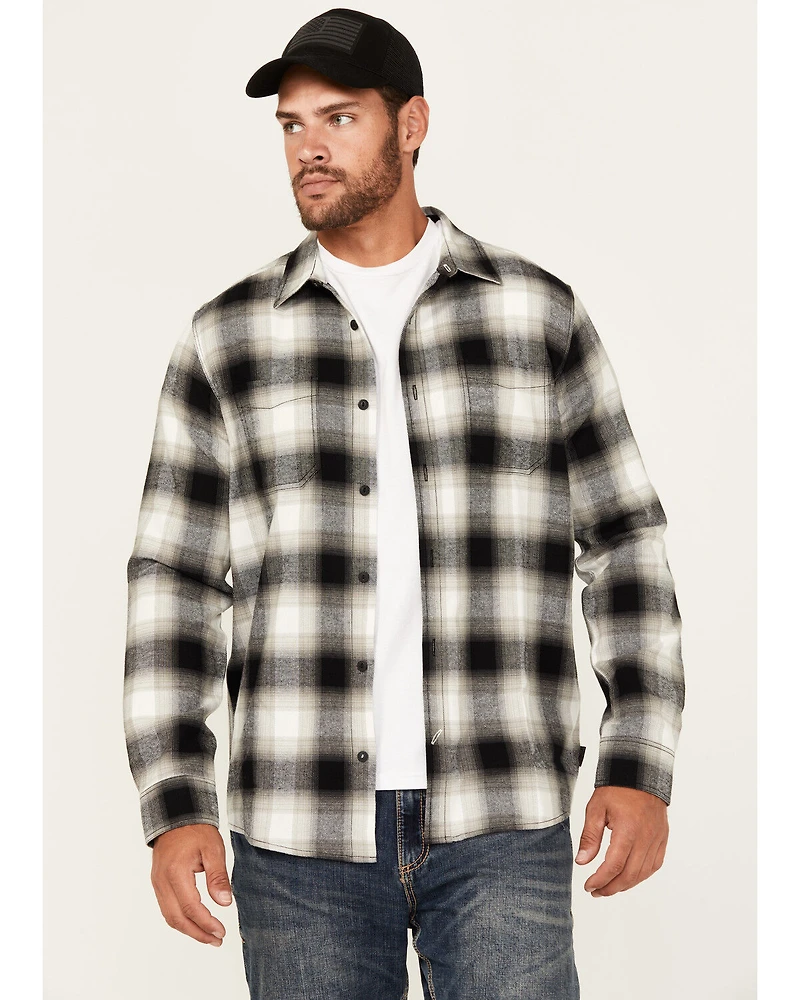 Brothers and Sons Men's Jay Plaid Print Long Sleeve Button-Down Western Shirt