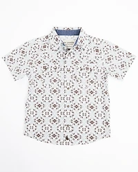 Cody James Toddler Boys' High Plains Southwestern Print Short Sleeve Snap Western Shirt