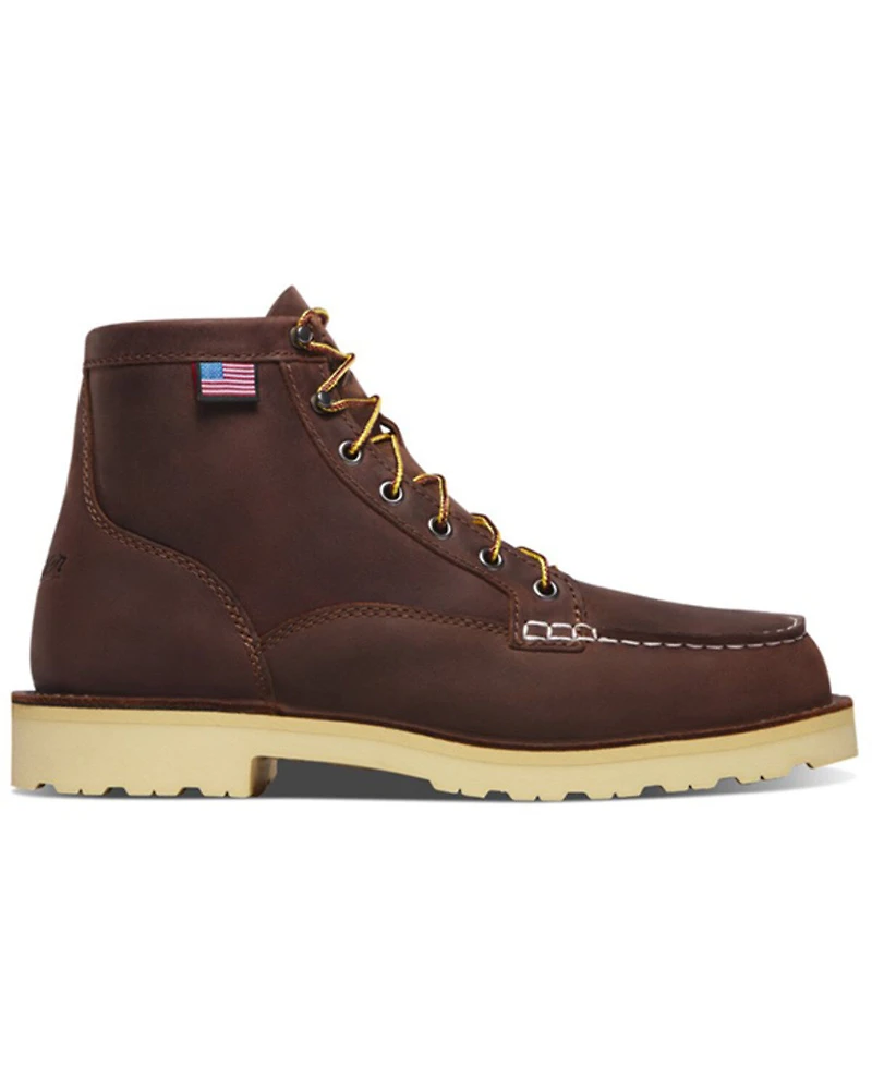Danner Men's 6" Bull Run Lace-Up Work Boots - Soft Toe