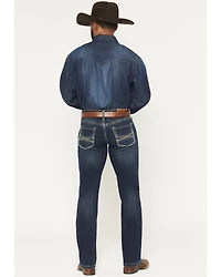 Hooey by Rock & Roll Denim Men's Revolver Dark Wash Slim Straight Reflex Stretch Jeans