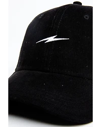 Cleo + Wolf Women's Corduroy Lightning Bolt Embroidered Ball Cap