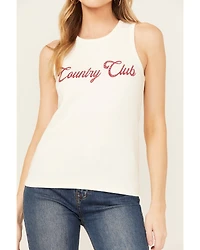 Blended Women's Rhinestone Country Club Graphic Tank