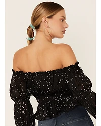 Lush Women's Star Print Top