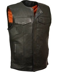 Milwaukee Leather Men's Collarless Club Style Vest