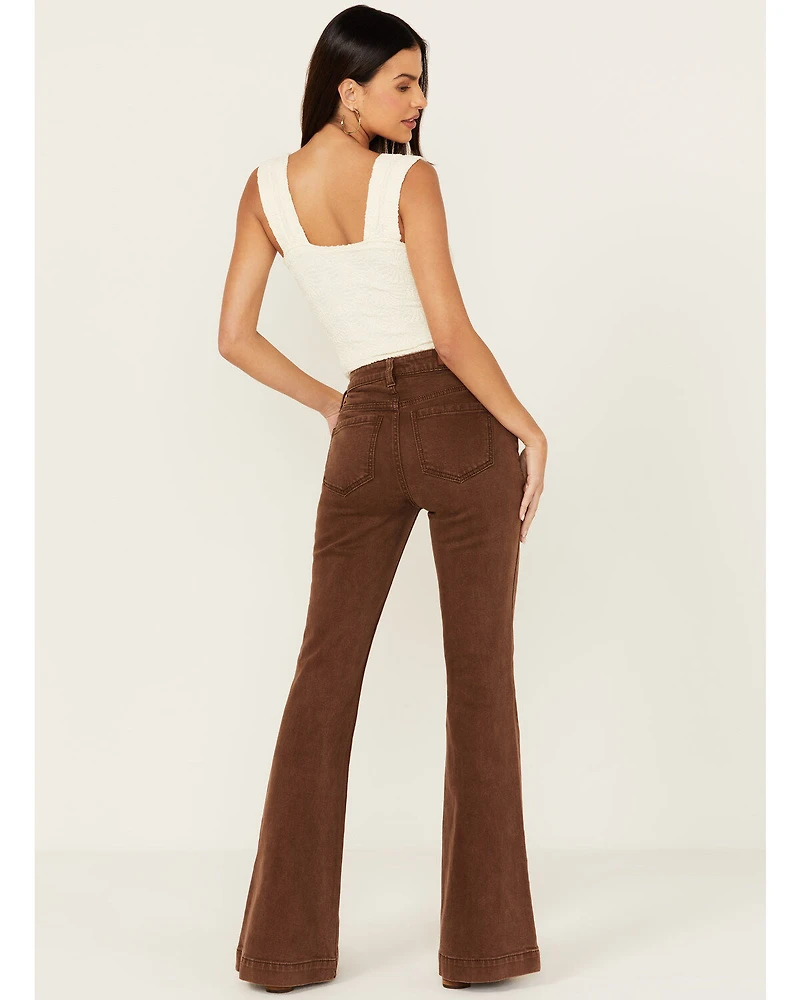 Shyanne Women's Pinecone High Rise Stretch Flare Jeans